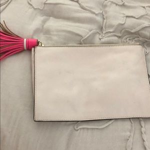 Rebecca Minkoff White Leather Tassel Pouch